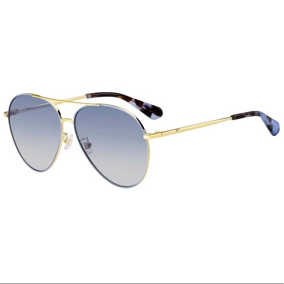 kate spade Accessories - Kate Spade Carolane aviator blue gold sunglasses